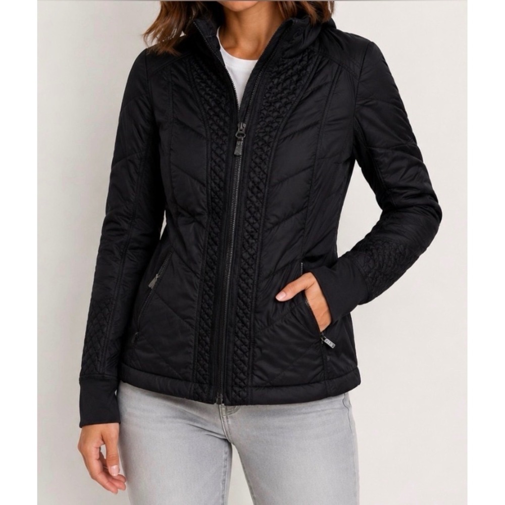 Athleta Rock Ridge Primaloft Jacket Black Quilted Hooded XS